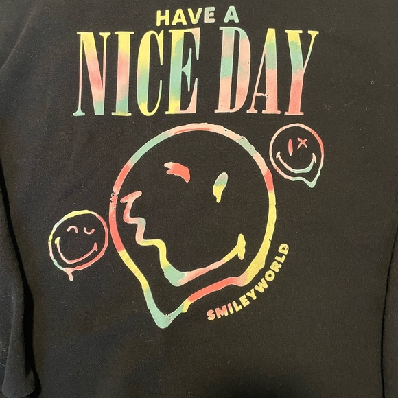 SmileyWorld Black Graphic Sweatshirt - Picture 2 of 5